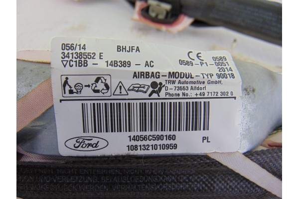 Airbag cortina delantero derecho, Ford Fiesta (Cnn) Trend 2014, C1BB14B389AC