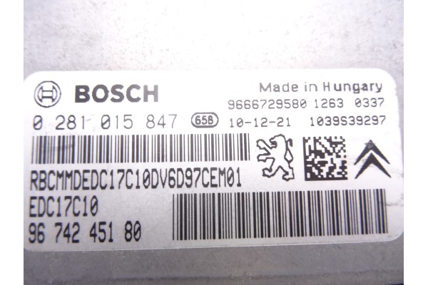 Centralita motor uce, Peugeot 207 * 2011, 9674245180
