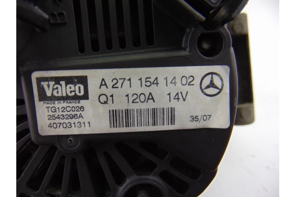 Alternador, Mercedes-benz Clase C (Bm 204) Berlina C 180 Kompressor (204.046) 2008, A2711541402