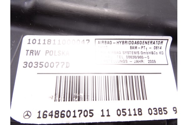 Airbag lateral izquierdo, Mercedes-benz Clase Ml (Bm 164) 320 / 350 Cdi (164.122) 2005, 1648601705