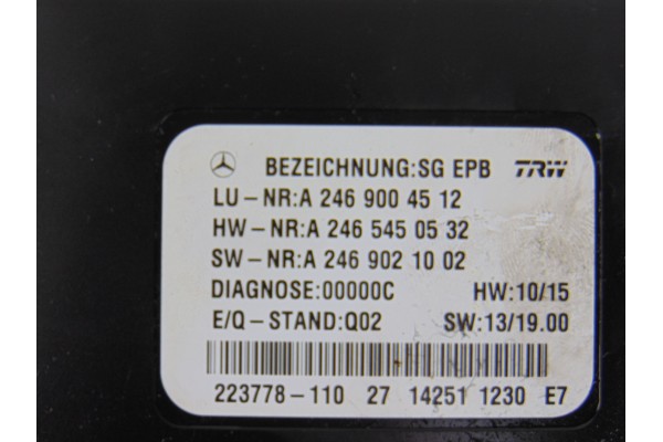 Módulo electrónico, Mercedes-benz Clase a (Bm 176) A 180 CDI BlueEfficiency (176.012) 2014, A2469004512