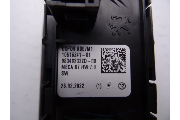 Mando elevalunas delantero izquierdo, Peugeot 308 (P5) Active Pack 2022, 98349233ZD
