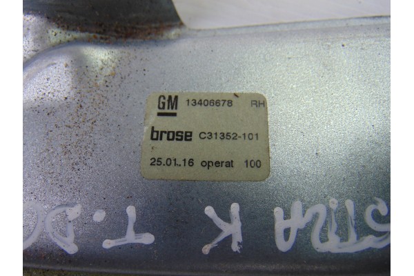 13406678 ELEVALUNAS TRASERO DERECHO OPEL ASTRA K BERLINA 5P
