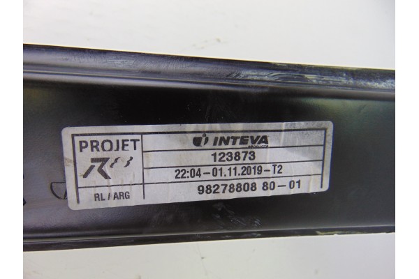 Elevalunas trasero izquierdo, Peugeot 508 GT Line 2018, 9827880880