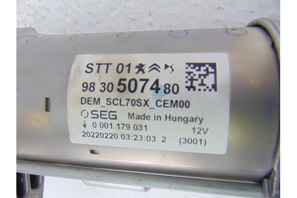 Motor arranque, Peugeot 5008 Active 2017, 9830507480