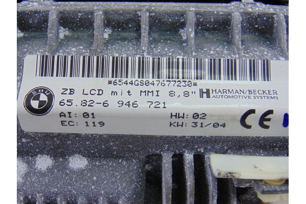 Pantalla multifuncion, Bmw Serie 7 (E65/E66) 730d 2008, 6946721