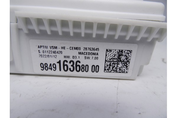 Caja reles / fusibles, Peugeot 308 (P5) Active Pack 2022, 9849163680