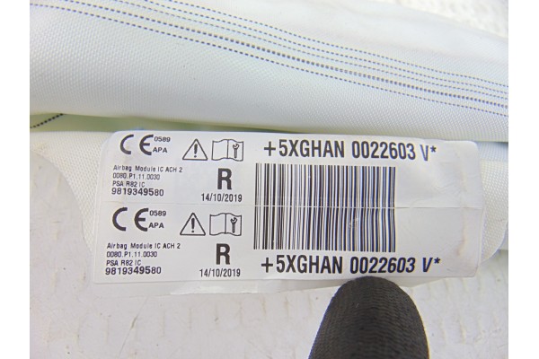 Airbag cortina delantero derecho, Peugeot 508 GT Line 2018, 9819349580