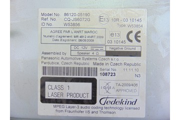 86120-05190 SISTEMA AUDIO / RADIO CD TOYOTA AVENSIS CROSS SPORT (T27) Advance 2011 86120-05190 193083 TOYOTA - 3