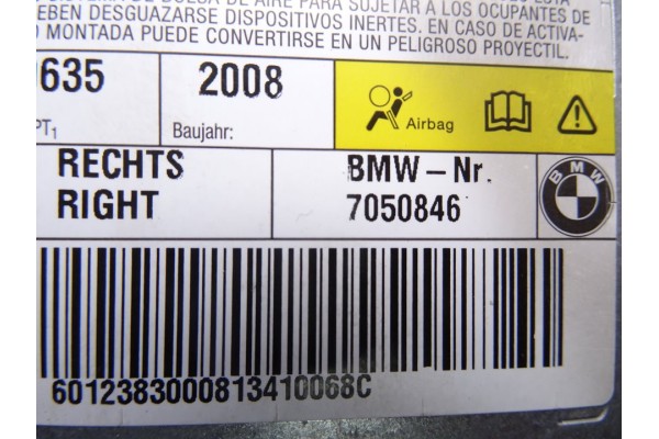Airbag lateral delantero derecho, Bmw Serie 6 Coupe (E63) 635d 2008, 7050846
