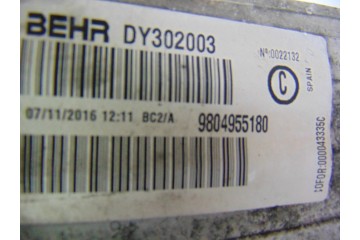 Intercooler, Peugeot 508 Sw Active 2017, 9804955180