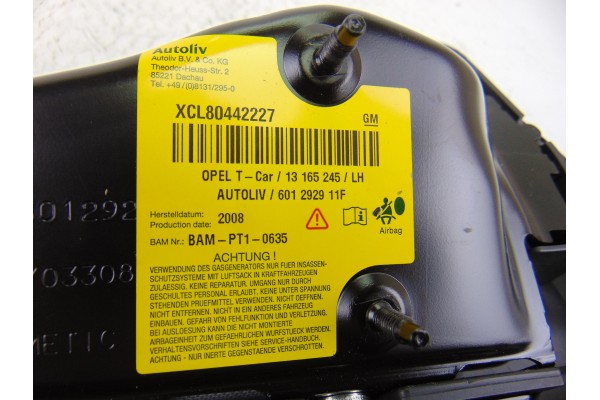 Airbag lateral izquierdo, Opel Zafira B Cosmo 2008, 13165245