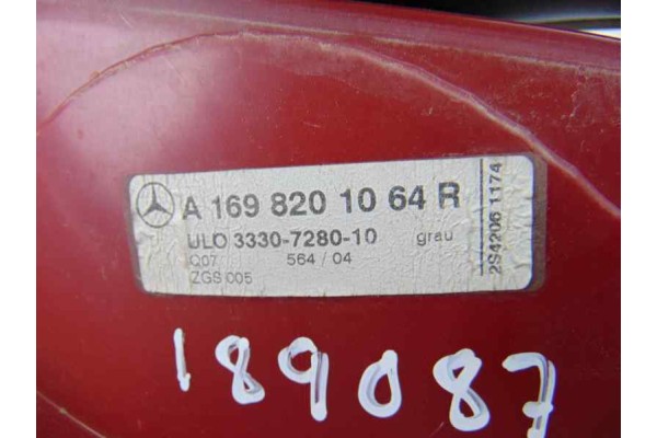 Piloto trasero derecho, Mercedes-benz Clase a (Bm 169) A 200 Turbo (169.034) 2006, A1698201064