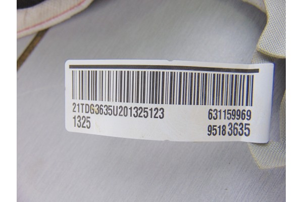 Airbag cortina delantero derecho, Chevrolet Aveo Hatchback Lt 2012, 95183635