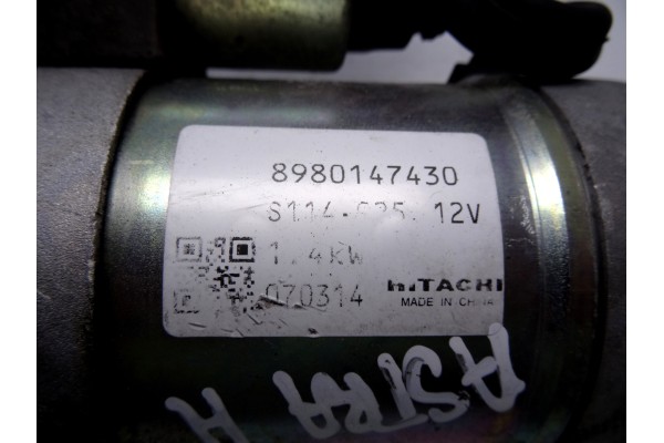 Motor arranque, Opel Astra H Berlina Cosmo 2007, 8980147430