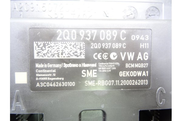Módulo electrónico, Volkswagen Polo Vi (AW1)(08.2017) Advance 2020, 2Q0937089C