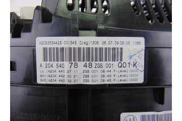 Cuadro instrumentos, Mercedes-benz Clase Glk (Bm 204) GLK 350 CDI 4-Matic (204.983) 2010, A2045407848