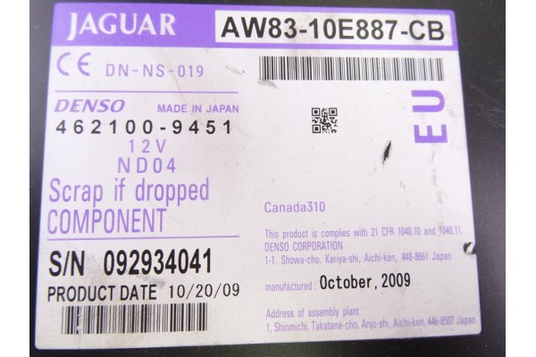 Sistema dvd, Jaguar Xf 3.0 V6 Diesel Luxury 2012, AW8310E887CB