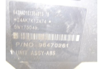 Abs, Chevrolet Aveo Berlina Lt 2008, 96470254