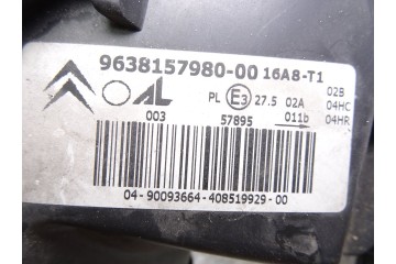Faro izquierdo, Citroen Xsara Berlina 2.0 HDi Exclusive (80kW) 2002, 9638157980