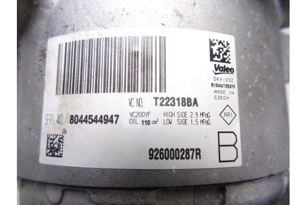 Compresor aire acondicionado, Dacia Sandero Ii Basis 2018, 92600287R
