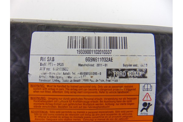 6G9N611D32AE  AIRBAG LATERAL DERECHO FORD S-MAX (CA1) Limited Edition 2011 6G9N611D32AE 194494 FORD - 2