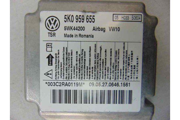 Centralita airbag, Volkswagen Golf Vi (5K1)(10.2008) Advance, 5C0959655