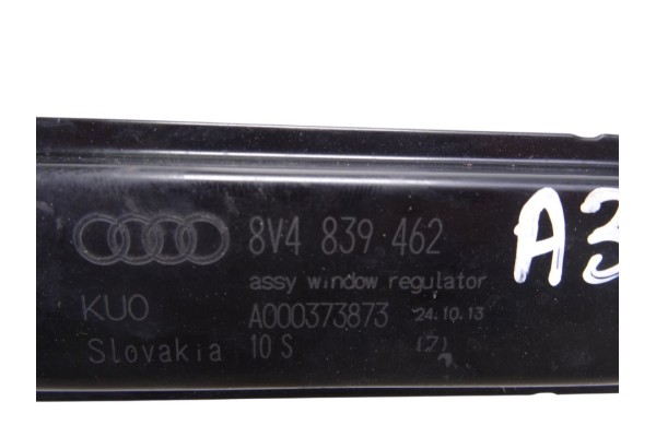 Elevalunas trasero derecho, Audi A3 Sportback (8VA) Ambiente 2013, 8V4839462