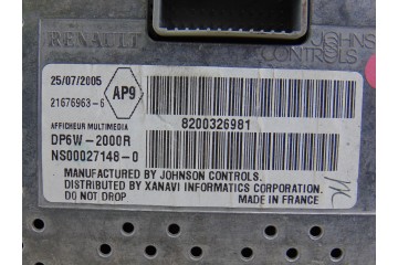 Pantalla multifuncion, Renault Vel Satis (BJ0) Initiale 2005, 8200326981