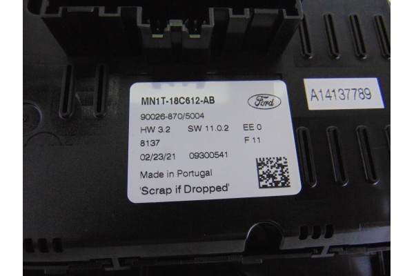 Mando climatizador, Ford Puma Hybrid ST-Line 2021, MN1T18C612AB
