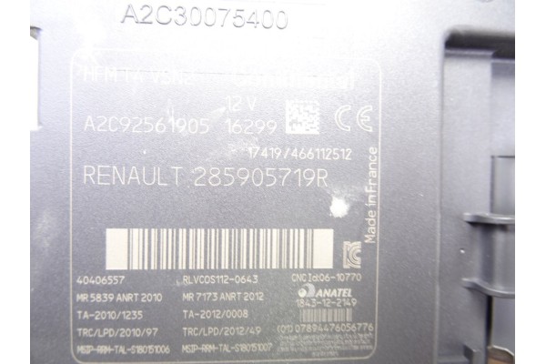 Conmutador de arranque, Renault Captur I Adventure 2016, 285905719R