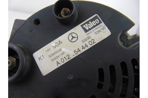 Alternador, Mercedes-benz Clase a (Bm 168) 170 Cdi (168.008) 2000, A0121544402
