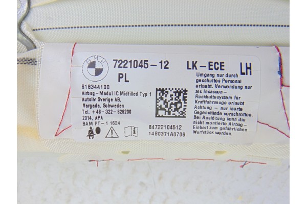 Airbag cortina delantero izquierdo, Bmw Serie 3 Touring (F31) 318d 2014, 7221045