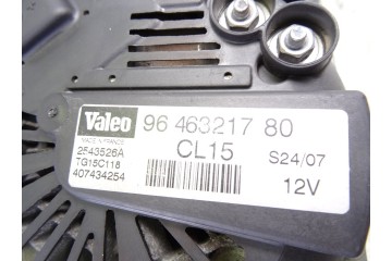 Alternador, Citroen Xsara Picasso 1.6 HDi 90 Exclusive 2007, 9646321780