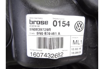 Elevalunas trasero izquierdo, Volkswagen Tiguan (5N2) T1 BlueMotion 2016, 5N0839461A