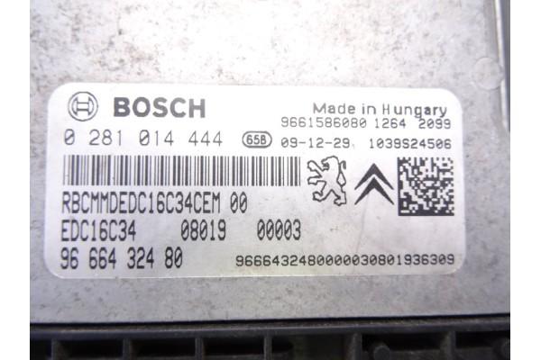 Centralita motor uce, Peugeot Bipper Básico 2010, 9666432480