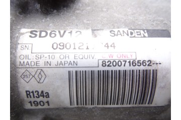 Compresor aire acondicionado, Nissan Kubistar (X76) Premium (L1) 2008, 8200716562