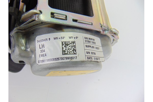 Cinturon seguridad trasero izquierdo, Fiat 500X (334) Mirror 2017, 34223425B