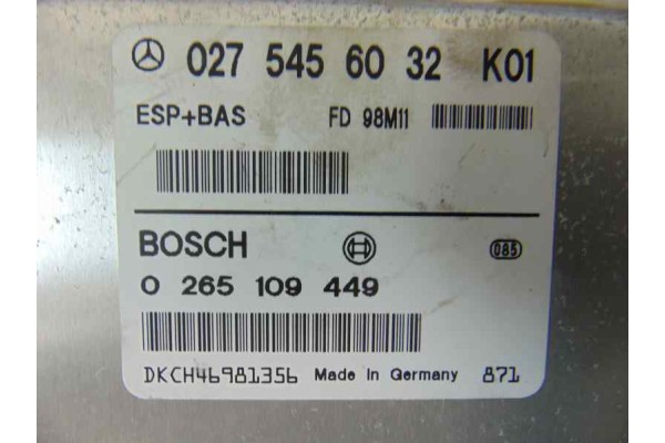 Módulo electrónico, Mercedes-benz Clase a (Bm 168) 170 Cdi (168.008) 1999, 0275456032