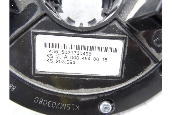 Anillo airbag, Mercedes-benz Clase C (Bm 203) Sportcoupe C 200 Compressor (203.742) 2002, A0004640618