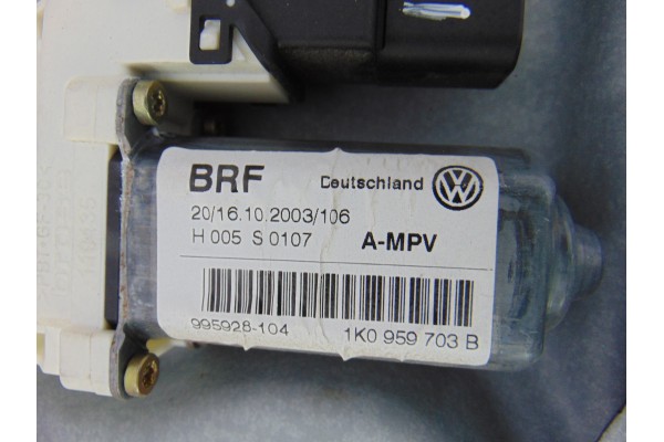Elevalunas trasero izquierdo, Volkswagen Touran (1T1) Trendline 2004, 1K0959703B