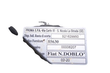 Soporte rueda repuesto, Fiat Ii Doblò (263) Cargo Base Combi 2020, 521629950