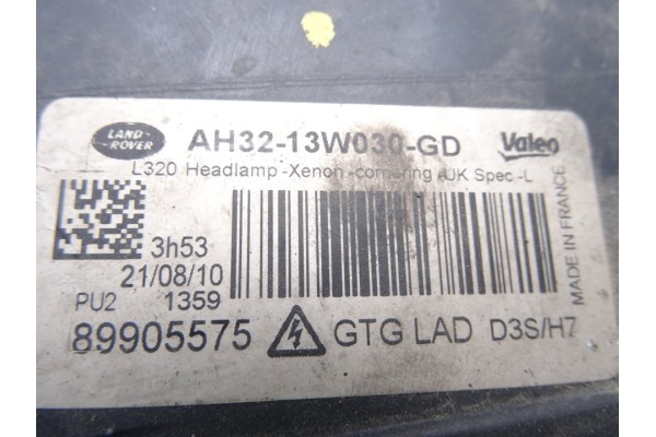 Faro izquierdo, Land Rover Range Rover Sport V6 Td Hse 2010, AH3213W030GD