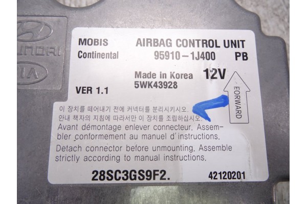 Centralita airbag, Hyundai I20 (Pb) City S 2013, 959101J400
