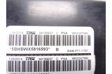 Airbag lateral derecho, Peugeot 208 Style 2014, 9802247980