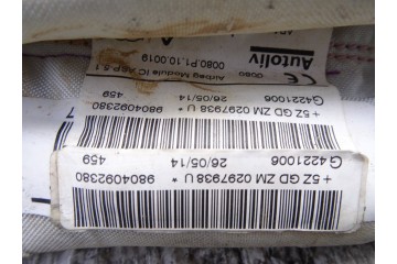 Airbag cortina delantero izquierdo, Peugeot 208 Style 2014, 9804092380