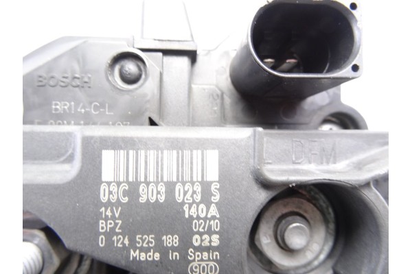 Alternador, Audi A3 Sportback (8PA) 1.4 TFSI Ambiente 2010, 03C903023S