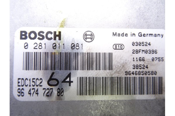 Centralita motor uce, Peugeot 307 Break / Sw (S1)(04.2002) Sw 2003, 9647472780