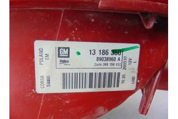 Piloto trasero izquierdo, Opel Corsa D Cosmo 2010, 13186350