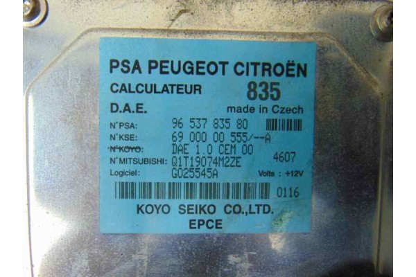 Módulo electrónico, Citroen C3 1,4 Exclusive Automatik 2004, 9653783580
